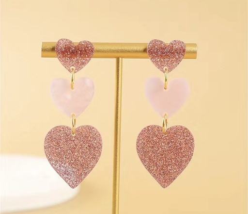 Hearts Dangling Earrings