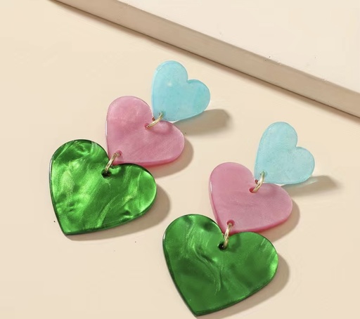 Trio Heart Earrings