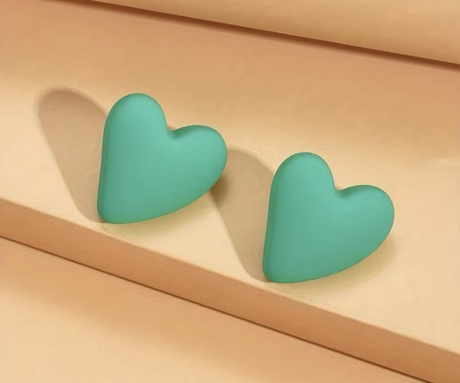 Sided Heart Stud Earrings