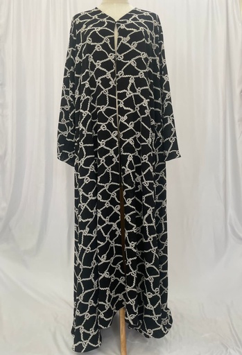 [72330524] Black knot Abaya