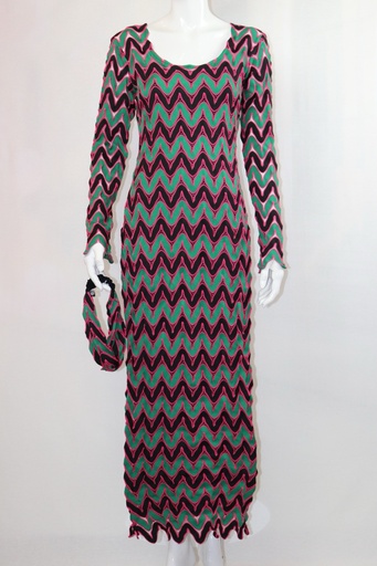 Color Waves Dress with Headband