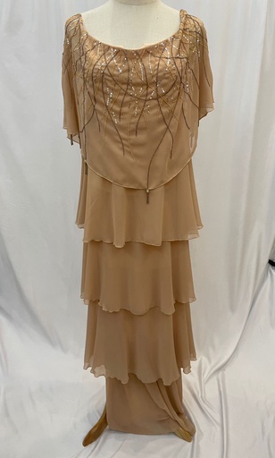 [79931344] Beads ruffles Dress