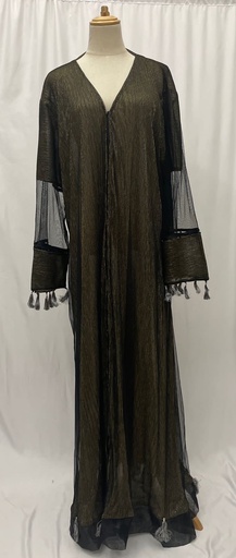 [72331358] Golden Sheer Abaya