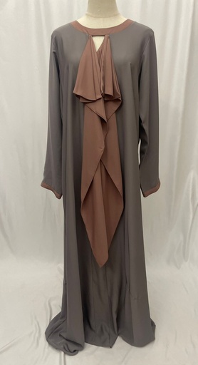 [72331405] Closed two colors ruffles Abaya