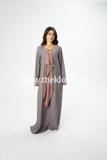 [72331405] Closed two colors ruffles Abaya