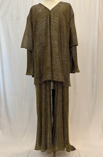 [72331533] Golden layered Abaya