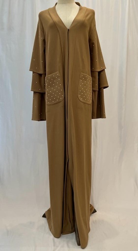 [72331566] Winter brown abaya