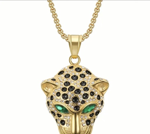 Leopard head necklace