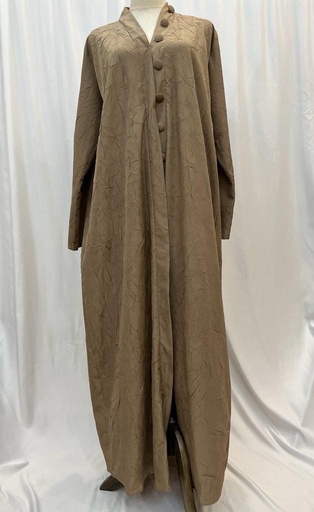 [72331617] Buttons brown Abaya