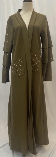 [55764667] Winter khaki abaya