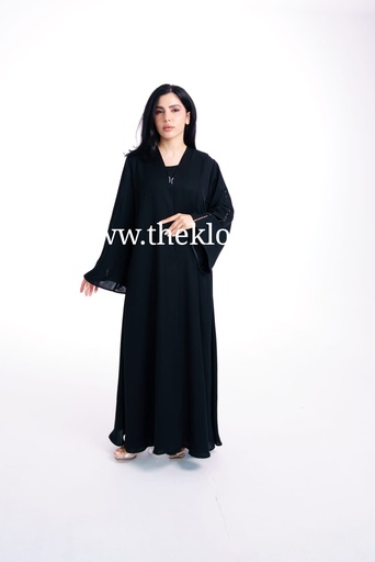 [72331683] Stones black Abaya