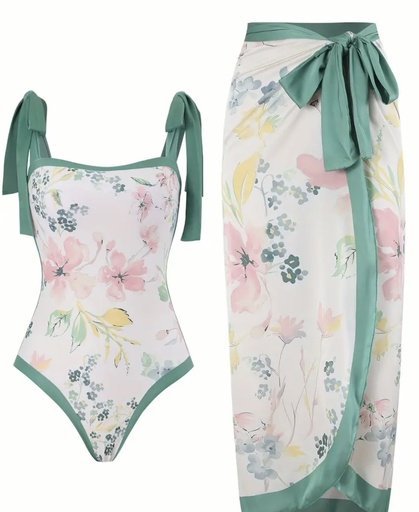 Women's Swimwear Set with Floral Print 2-Piece Swimsuit