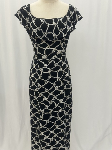 [72331812] Black knot ruffle Dress