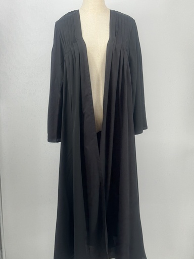 [72331927] Creased Soft Plain black Abaya