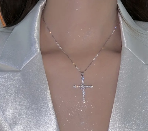 [35781471] Cross crystals Necklace