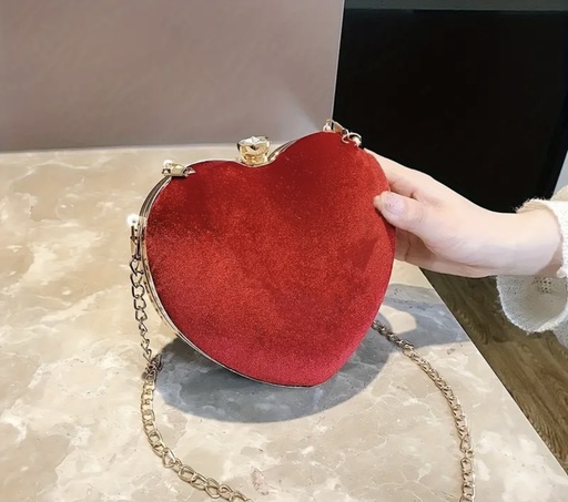 [02803500] Mini Velvety Heart Bag