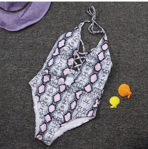 Snake Skin Print Swimsuit 