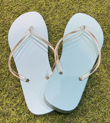 Plain Sky Blue Women Slippers