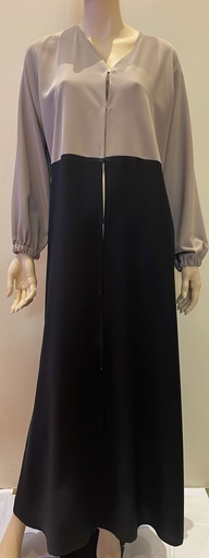 [53700249] Dual Color silky Abaya
