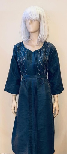 [57727642] Beautiful Embroidered beaded Belted Dress 
