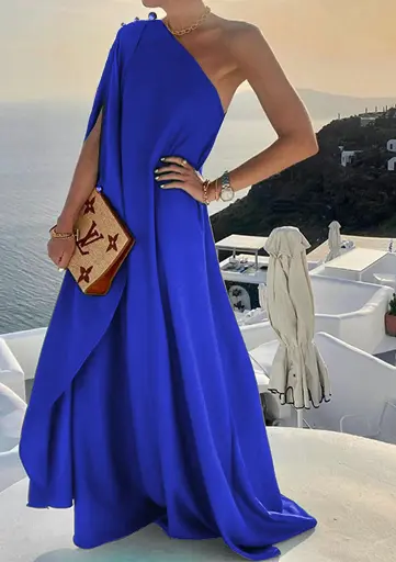 Adorable Beach One-Shoulder Dress