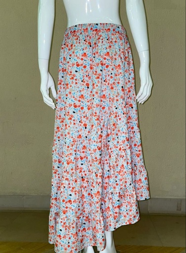 [17658577] Floral Print Skirt 