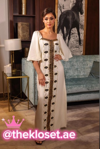 [98665220] Exquisite Beaded Satin Dress
