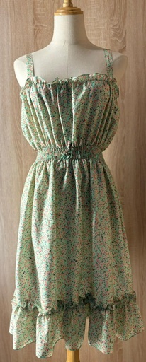 Chic Floral Ruffle short Dress