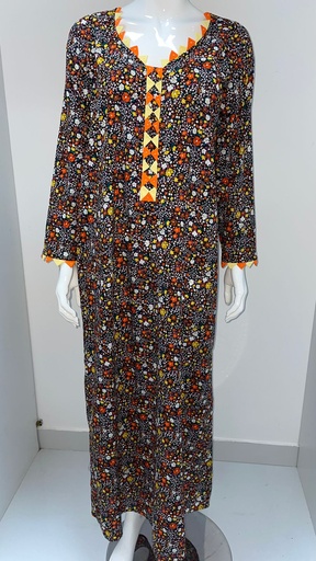 Cute Handmade Floral Jalabia Dress