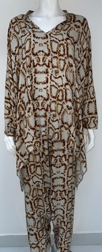 [98101582] Snakeskin Patterned Women's Terno