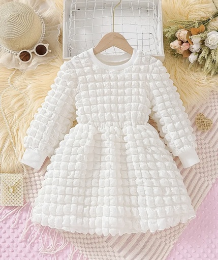 Popcorn Knit Romper Dress