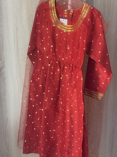 Traditional kids with mesh cover dress
