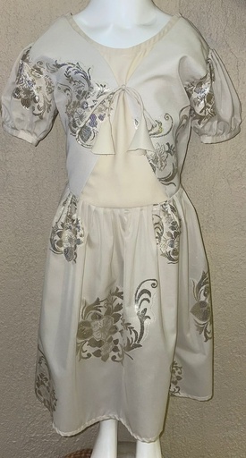[67306989] Girls Floral Puff Sleeve Dress 