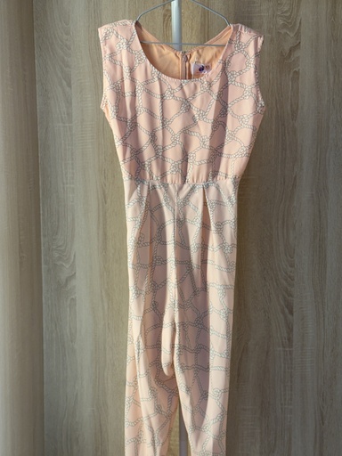 [20129014] Pink knot print Jumpsuit