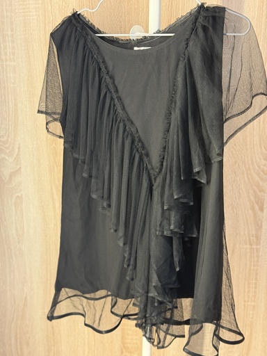 [61529017] Sheer ruffles shirt 