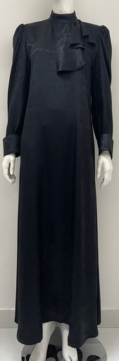 [18224012] Stand Collar Ruffle Detailed Dress