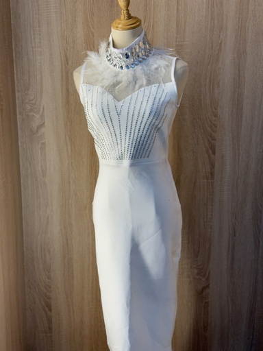 White feathers & stones Bodycon Dress