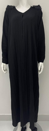 Abaya With Shoulder Epaulets Tassel Chain Fashion Metal Design