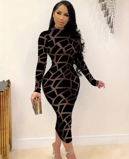 Geo print bodycon Dress