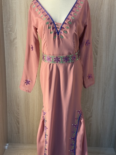 [78536577] Fairy deep neckline hand beaded Dress