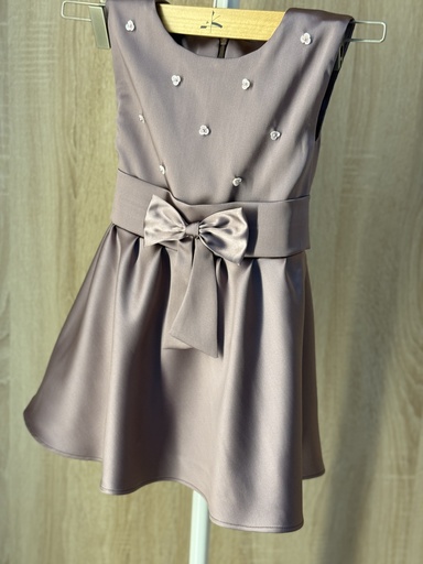 [25779741] Pearly flowers bow Dress