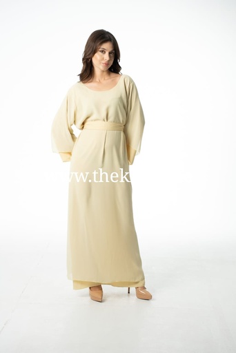 فستان أنيق من الشيفون الحريري بطبقتين