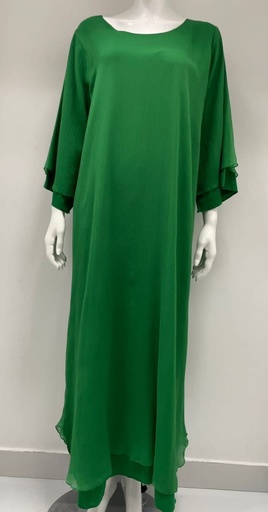Chic Double-Layered Silk Chiffon Dress 