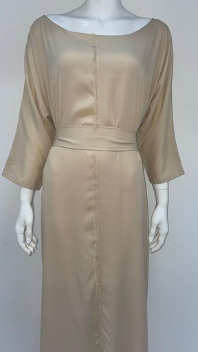 [72951701] Creamy Beige Simple Dress