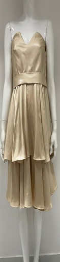 [77354170] Stylish Off Shoulder Satin Short Dress