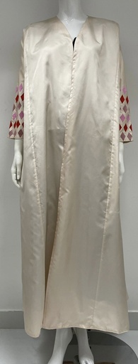 [72329189] Charming Embroidered Sleeves Abaya
