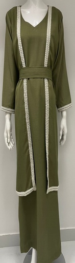 Dress embellished With bead embroidery design