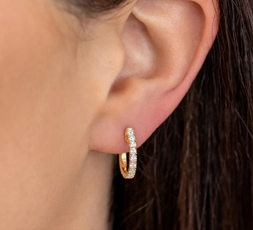 [33174394] Golden hoop earrings