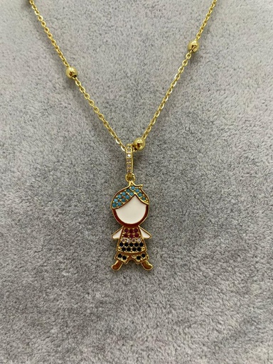 [37437389] قلادة من الزركونيا على شكل صبي