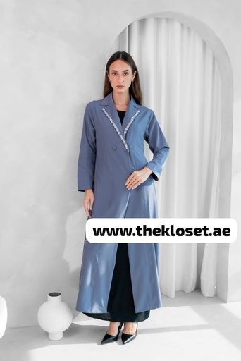 [34425709] Crystal collar Abaya 